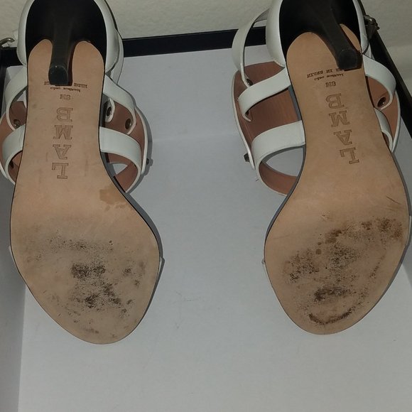 L.A.M.B. Gareth Sandal White/Gray Womens Size 8 - Picture 14 of 14